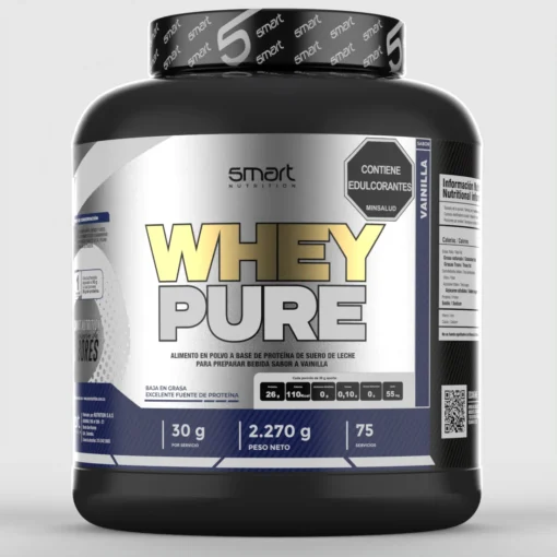 PROTEINA LIMPIA WHEY PURE 5 LIBRAS SABOR  CHOCOLATE,FRESA,VAINILLA SMART NUTRITION