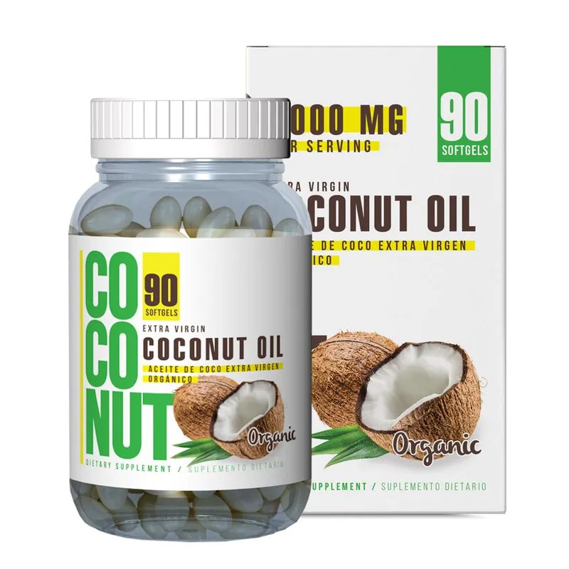 Aceite de Coco 3000mg 90 Softgels HEALTHY AMERICA